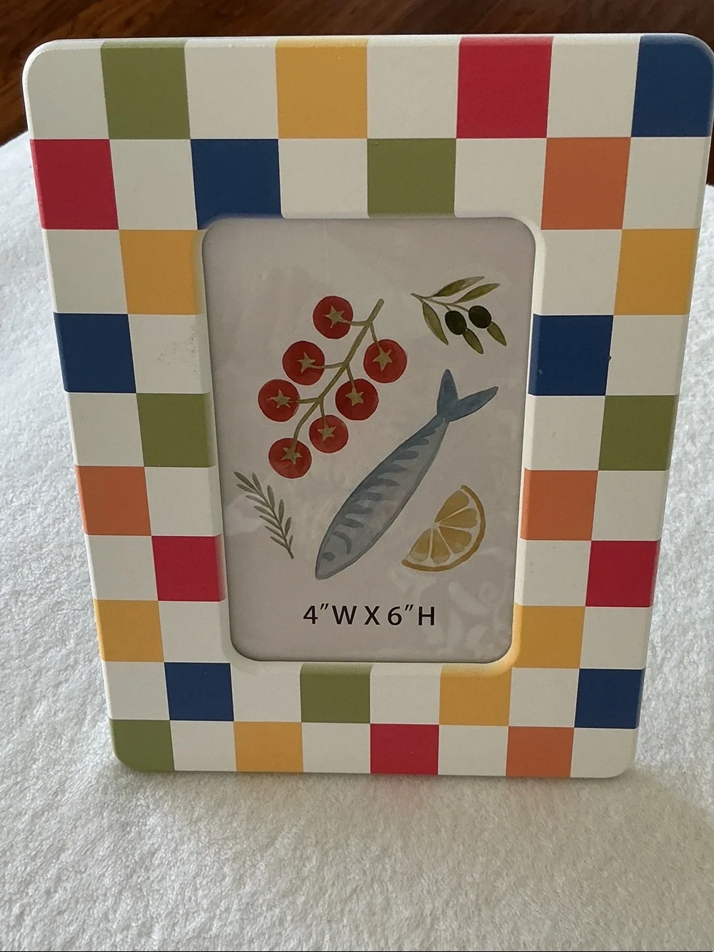 Colorful Checkered 4x6 Picture Frame - Multicolor